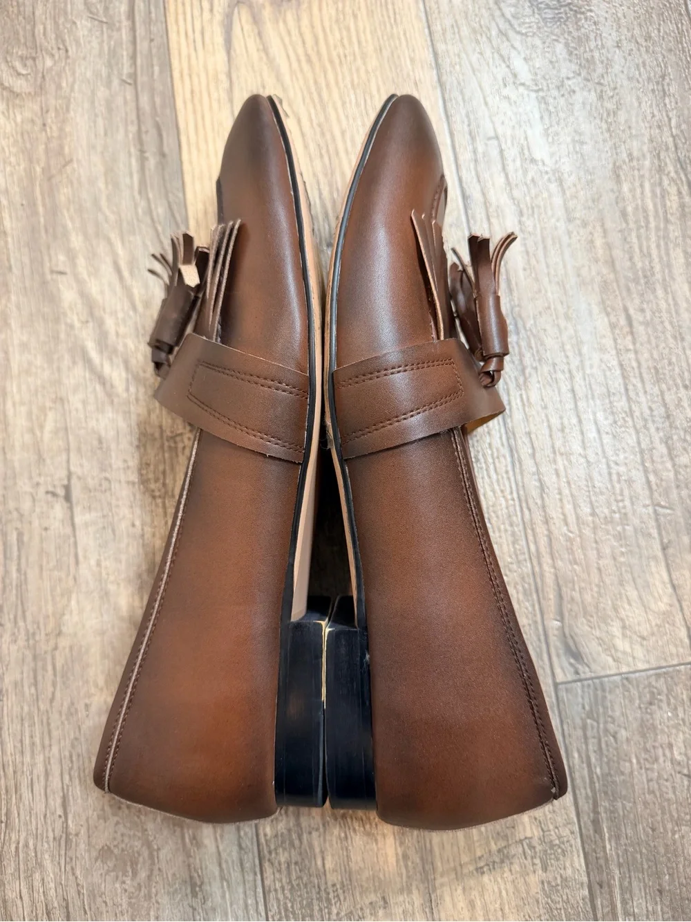 Men's Brown Tassel Kiltie Loafers — Sleek Slip-On Dress Shoes